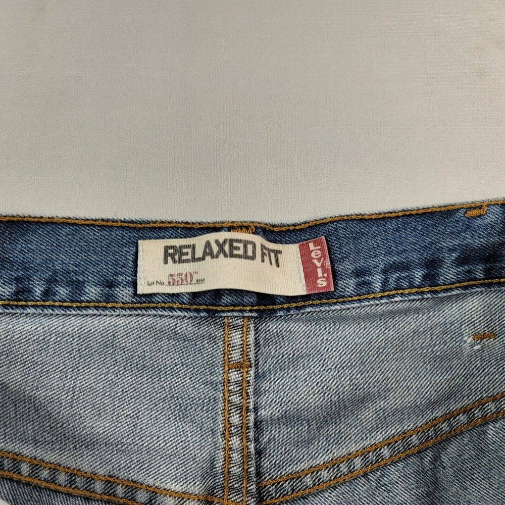 Levis 505 Jeans Mens 36x29 Blue Light Wash American Denim Straight Work - Picture 11 of 12